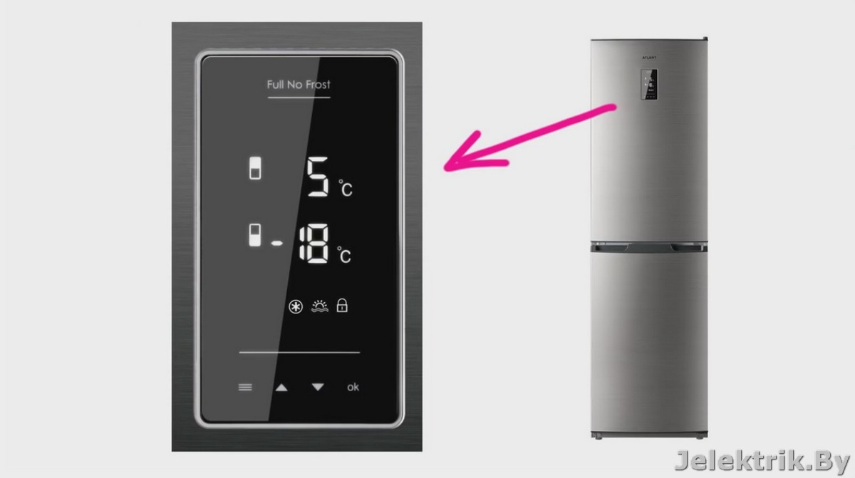 Цифровой экран холодильника