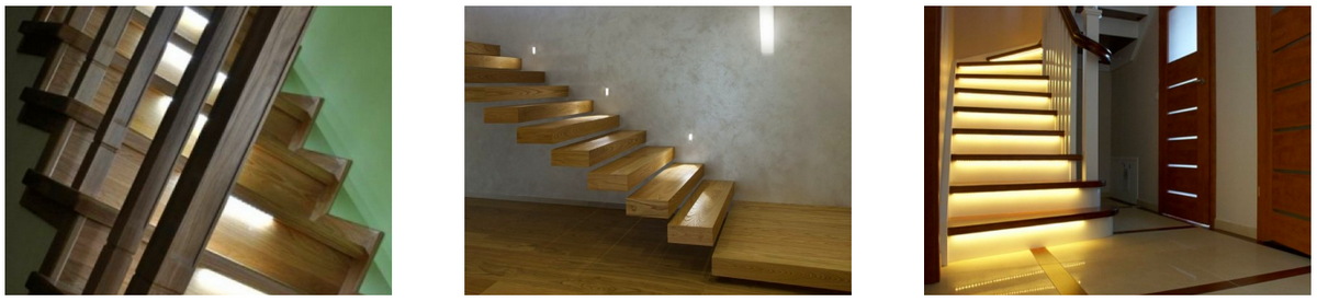 Точечное освещение внутренних лестниц