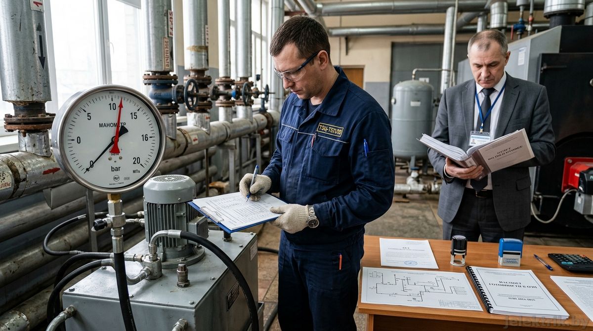 Опрессовка системы отопления для ОЗП Гидравлические испытания системы отопления и оформление паспорта ОЗП