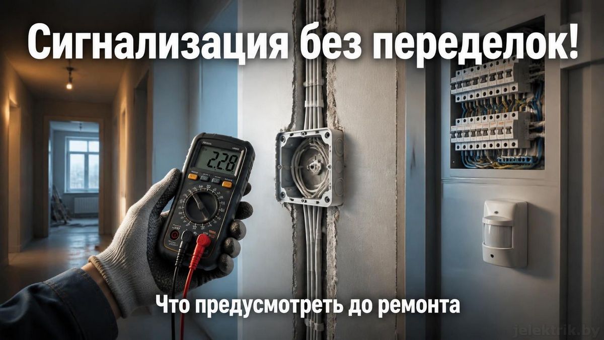 Электропроводка для охранной сигнализации в квартире