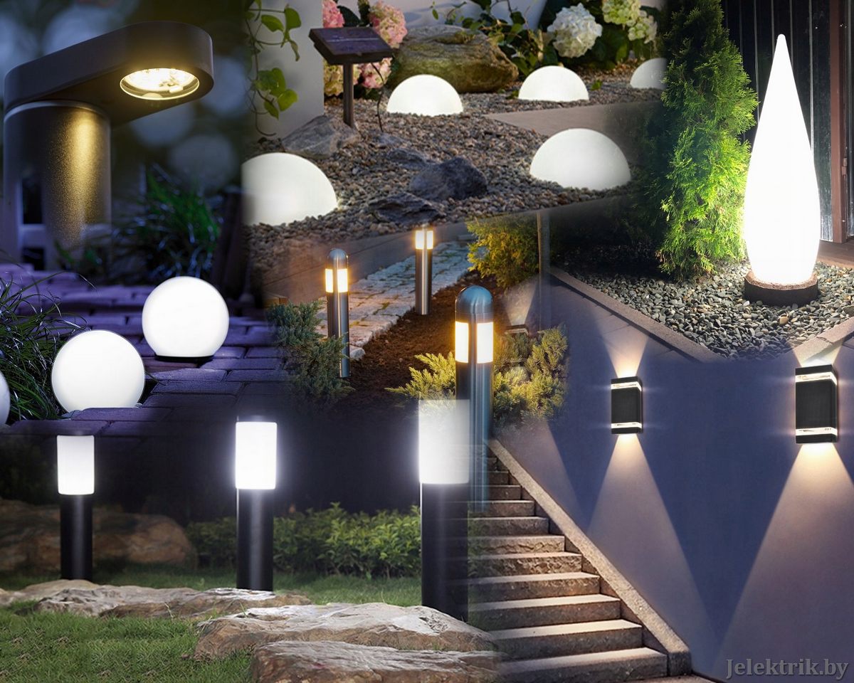 Проектирование Освещения сада, монтаж и подключение садовых светильников