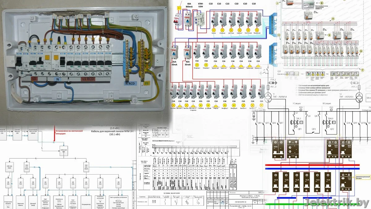 Как правильно начертить схему электрического щита и не попасть в засаду .