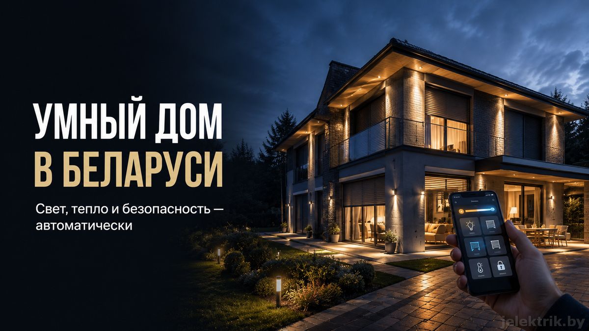 Умный дом в Беларуси с автоматическим освещением, жалюзи и управлением инженерными системами